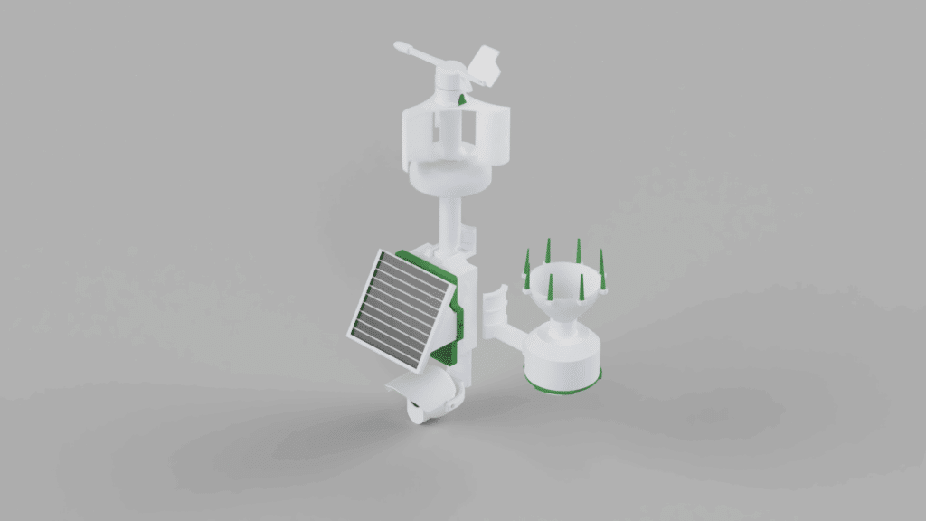 a weather station optimised for 3d printing through 3d printed design