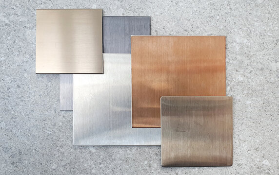 Sample of mild steel, stainless steel, aluminium sheet metal