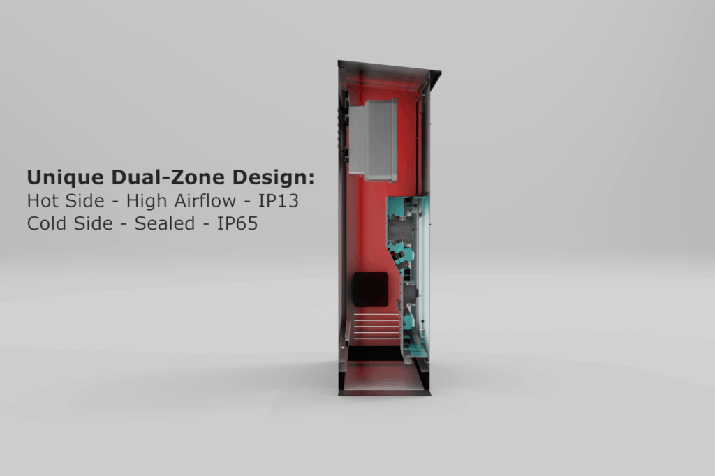 Side sectional view of high air flow sectional view