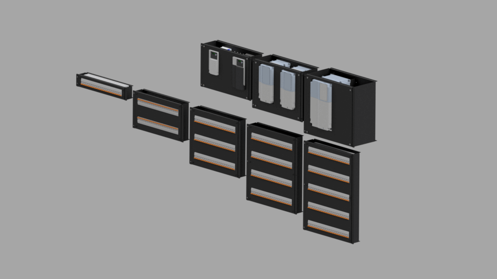 3D CAD model of DIN rail adapter for server rack